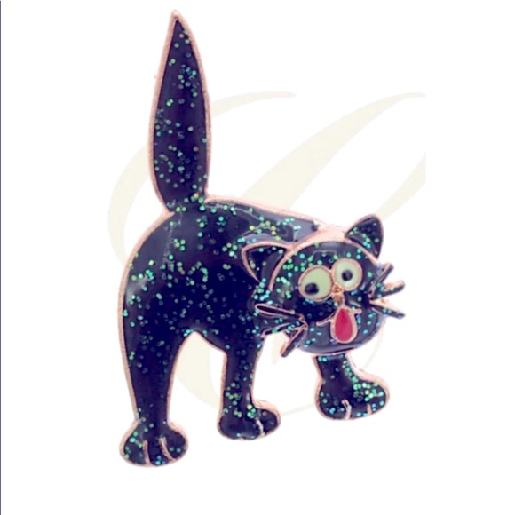 Jewelry - 🎃 Halloween Scary Cat Pin Brooch NEW